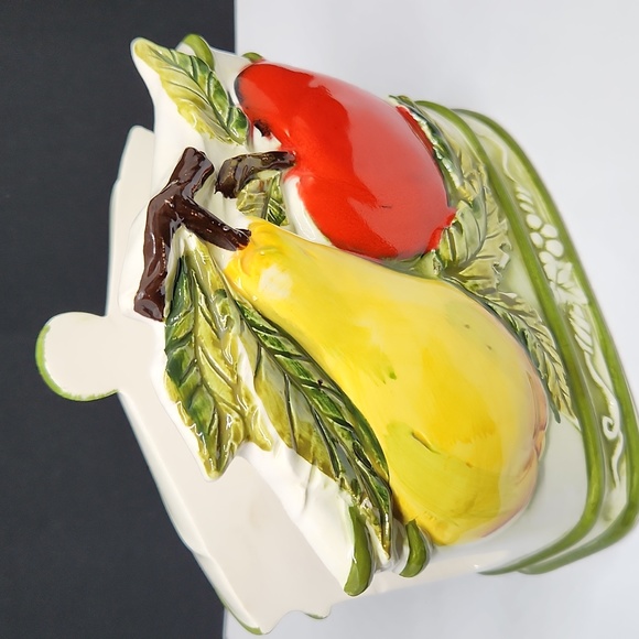 Hand Painted Ceramic Fruit Napkin Holder - Picture 7 of 10